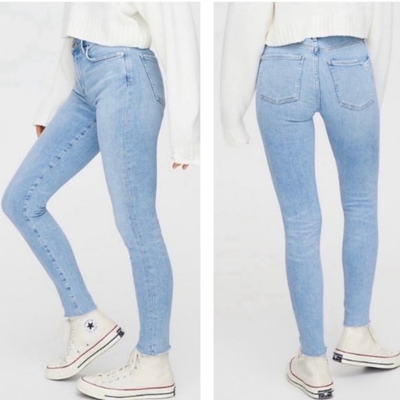 Agolde Sophie Mid Rise Skinny Ankle Jeans In Facet Size 23 - Picture 1 of 11